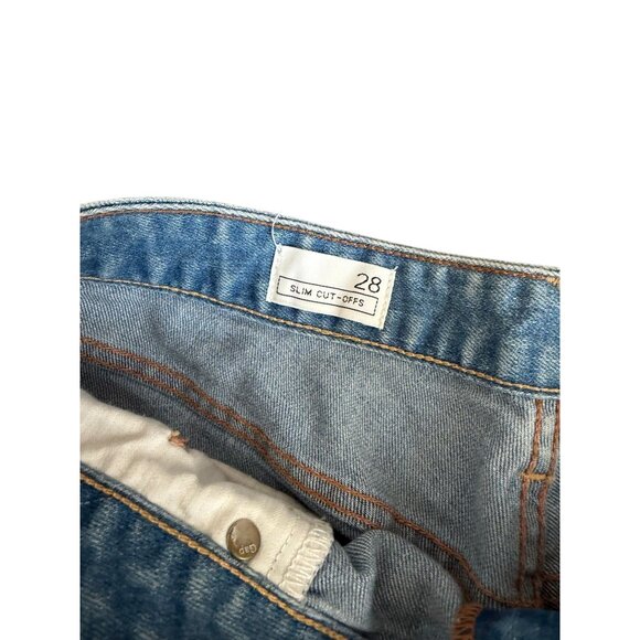 GAP 1969 Light Wash Slim Cutoffs Denim Shorts Size 28 - Picture 4 of 5